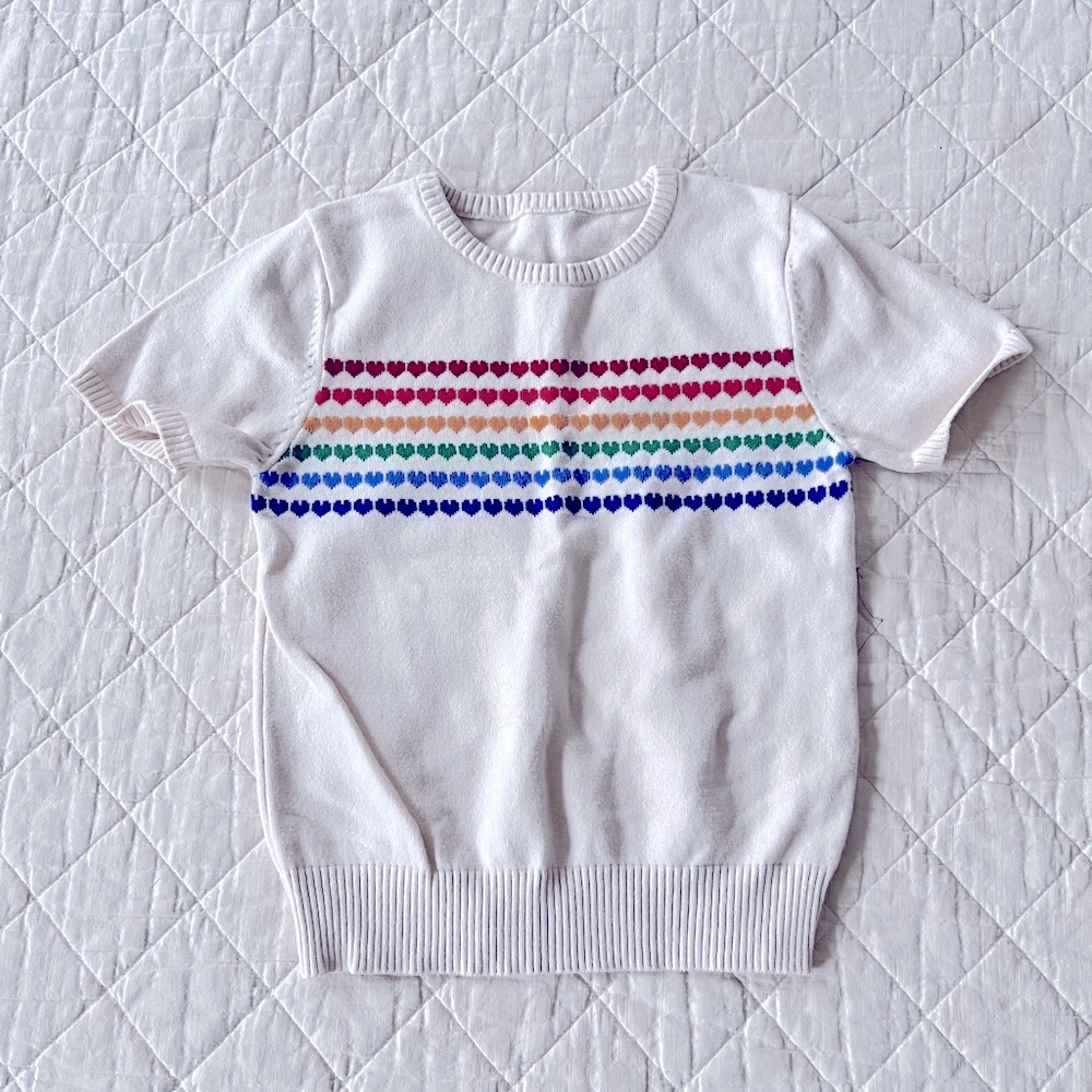 Rainbow Heart Retro Sweater
